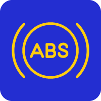 Warnleuchte für das ABS Warnleuchte für das ABS im Auto – weist auf eine Störung im Antiblockiersystem hin