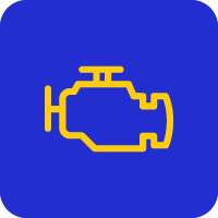 Warnleuchte für die Motorkontrolle Warnleuchte für die Motorkontrolle im Auto – zeigt Probleme im Motor- oder Abgassystem an