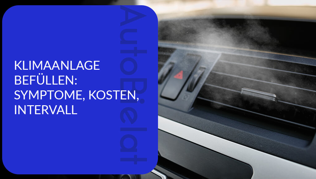 Klimaanlage im Auto beim Nachfüllen von Kältemittel in der Werkstatt