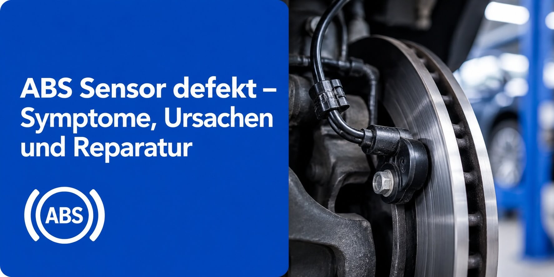 Blaue Infografik mit montiertem ABS Sensor