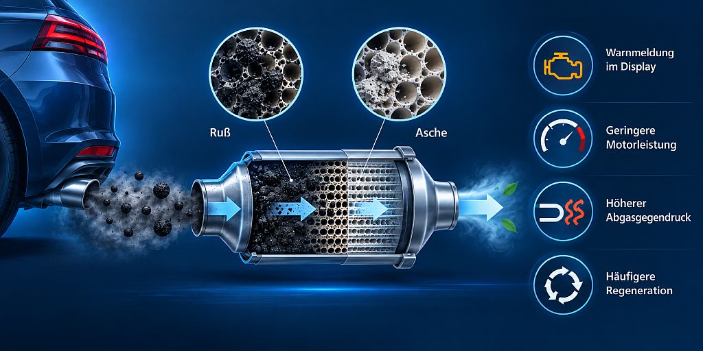 Was passiert, wenn der Dieselpartikelfilter verstopft ist? Infografik